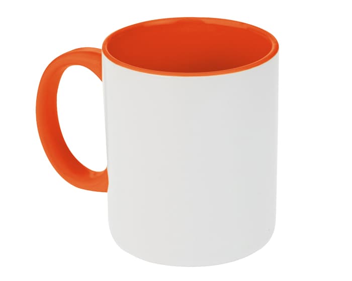 TARRO BICOLOR DE SUBLIMACIÓN 11 OZ ALINE A2463 NARANJA 2