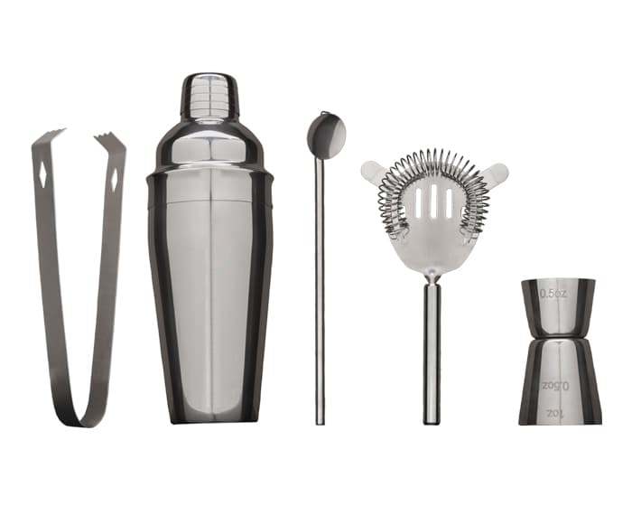 SET PARA BEBIDAS DE ACERO INOXIDABLE COCOBONGO A2928 PLATA 2