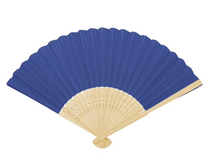 ABANICO PLEGABLE DE BAMBÚ LOCOMIA A3107 AZUL 2