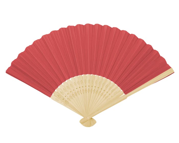 ABANICO PLEGABLE DE BAMBÚ LOCOMIA A3107 ROJO 2