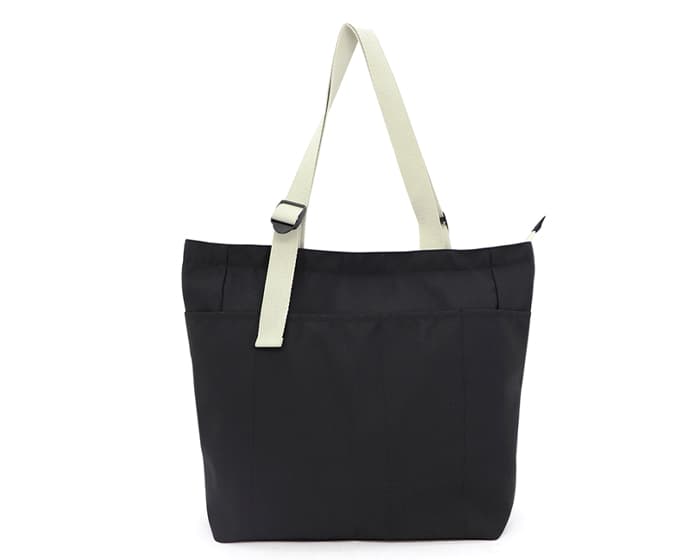 BOLSA DE POLIÉSTER CON ASAS DE ALGODÓN OLIVO A3116 NEGRO 2