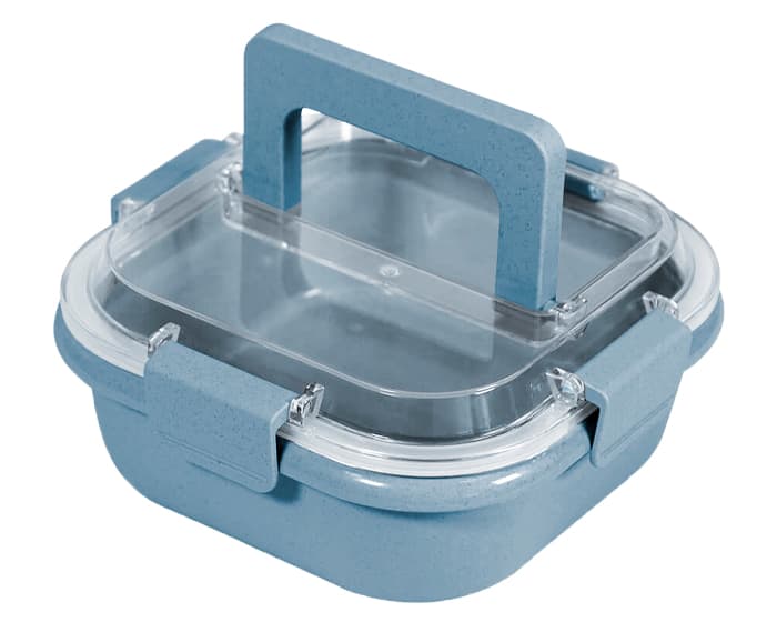 BOX LUNCH HERMÉTICO DE FIBRA DE TRIGO TATIANA A3149 AZUL CLARO 2