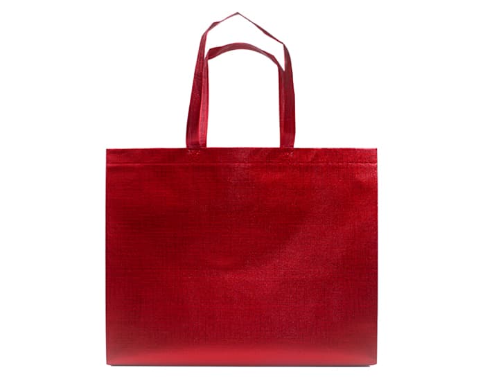 BOLSA DE NONWOVEN METALIZADO GLEAM L ROJO 2
