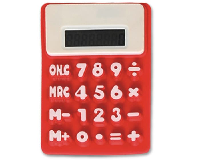 CALCULADORA SILICON RC04 ROJO 2