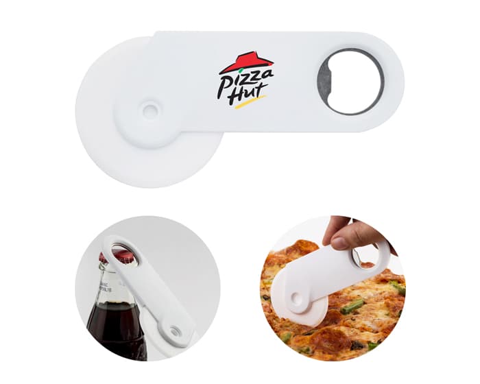 CORTADOR DE PLASTICO PARA PIZZA Y BOTELLAS RAFAELLO A2239 BLANCO