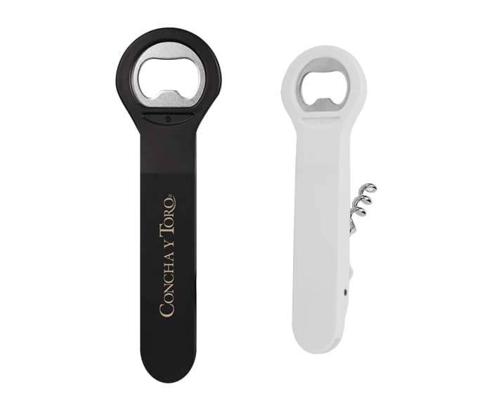 DESTAPADOR CON SACACORCHOS OPENER A2371 BLANCO