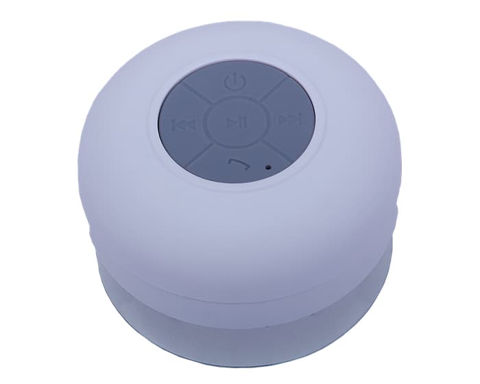 BOCINA BLUETOOTH MANOS LIBRES CONTRA AGUA AQUA MUSIC A2386 BLANCO 2
