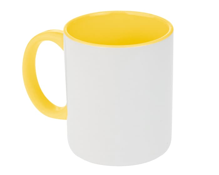 TARRO BICOLOR DE SUBLIMACIÓN 11 OZ ALINE A2463 AMARILLO 2
