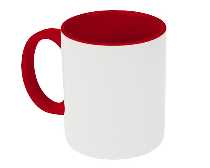 TARRO BICOLOR DE SUBLIMACIÓN 11 OZ ALINE A2463 ROJO 2