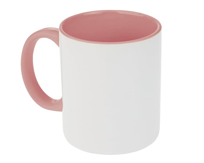 TARRO BICOLOR DE SUBLIMACIÓN 11 OZ ALINE A2463 ROSA 2