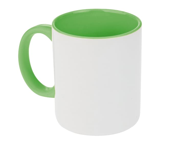 TARRO BICOLOR DE SUBLIMACIÓN 11 OZ ALINE A2463 VERDE CLARO 2