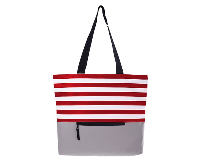 BOLSA CON DISEÑO FRANJAS MARGIN A2589 ROJO 2