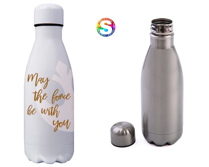 CILINDRO DE ACERO INOX. DE SUBLIMACIÓN 600 ML. NAZO A2616 BLANCO