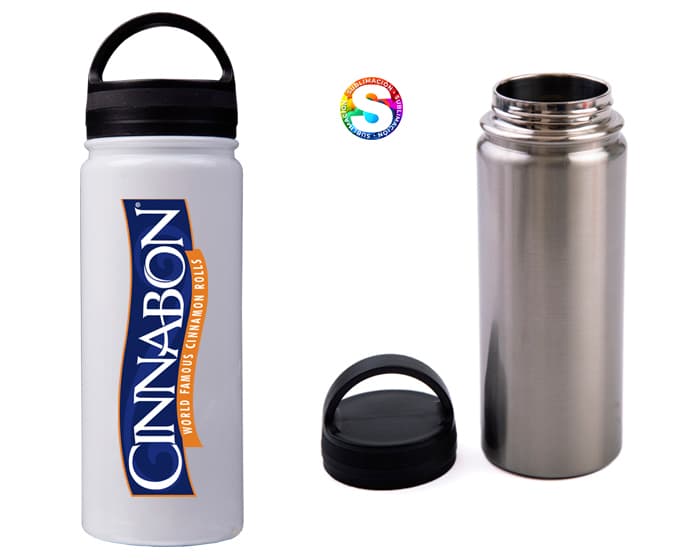 TERMO DE ACERO INOX. DE SUBLIMACIÓN 600 ML. FEDE A2618 BLANCO