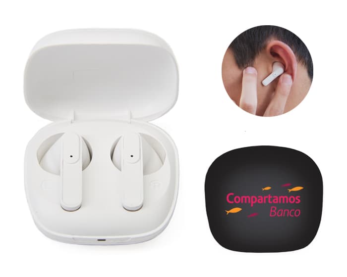 AUDÍFONOS BLUETOOTH MANOS LIBRES CON ESTUCHE DE CARGA AVICII A2821 NEGRO
