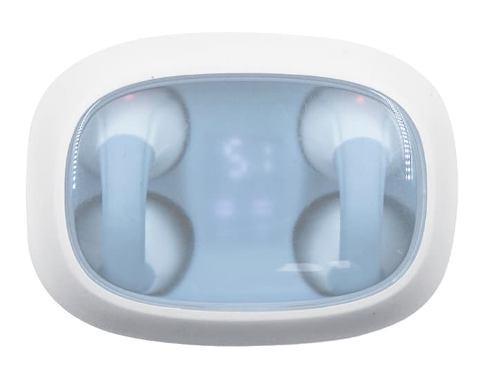 AUDÍFONOS BLUETOOTH MANOS LIBRES CON ESTUCHE DE CARGA Y PANTALLA LED DIGIMON A2825 AZUL CLARO 2