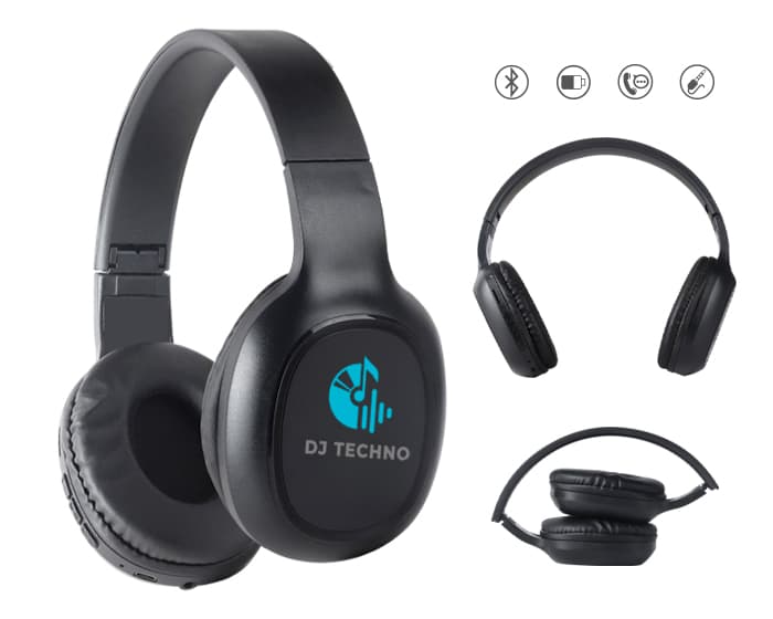AUDÍFONOS BLUETOOTH MANOS LIBRES DE DIADEMA AJUSTABLE GAGA A2827 NEGRO