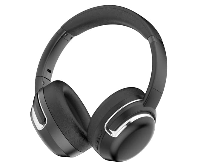 AUDÍFONOS BLUETOOTH CON CANCELACIÓN DE RUIDO, MANOS LIBRES Y DIADEMA AJUSTABLE GUETTA A2828 NEGRO 2