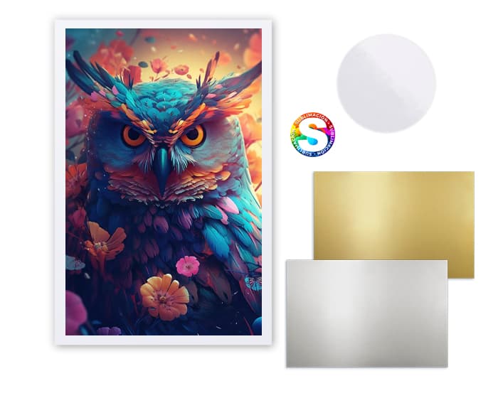 LÁMINA DE ALUMINIO 20*30 BRILLANTE DE SUBLIMACIÓN MINI GLOSSY A2850 BLANCO