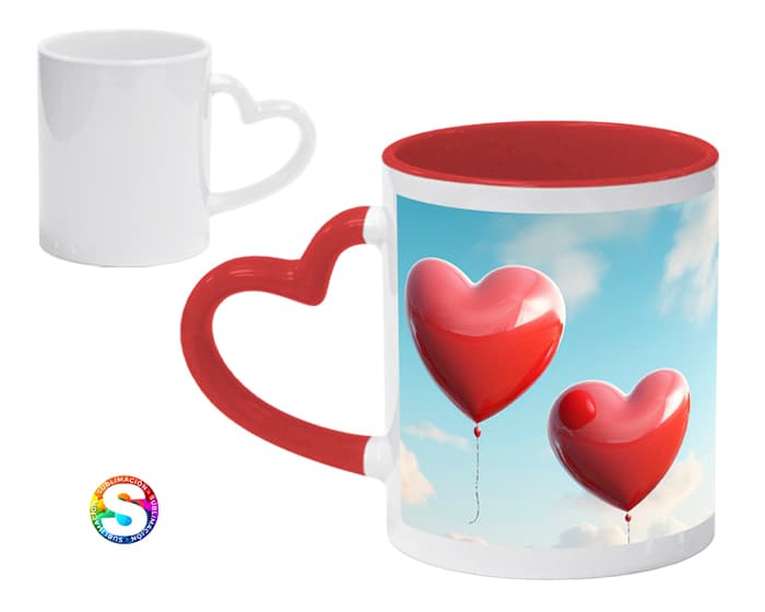 TARRO BICOLOR DE SUBLIMACIÓN 11 OZ DEAR A2960 BLANCO