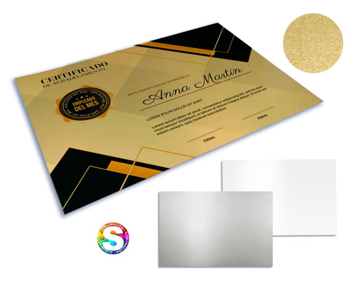 LÁMINA DE ALUMINIO 40*60 BRILLANTE DE SUBLIMACIÓN GLOSSY A2972 BLANCO