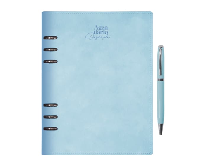 AGENDARIO ORGANIZADOR CON ARILLOS HILTON A3045 AZUL CLARO 2