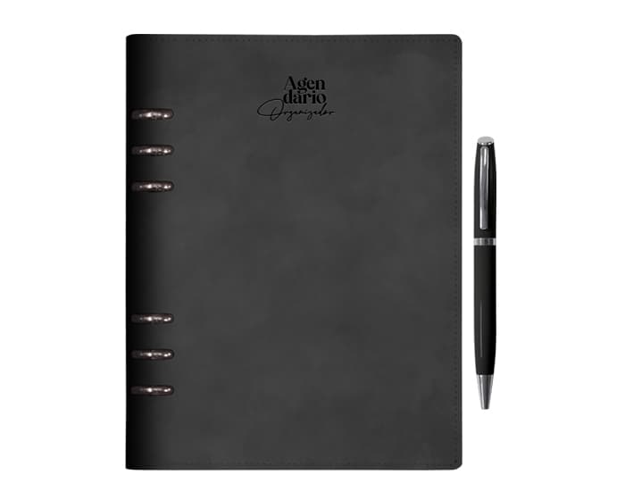 AGENDARIO ORGANIZADOR CON ARILLOS HILTON A3045 NEGRO 2
