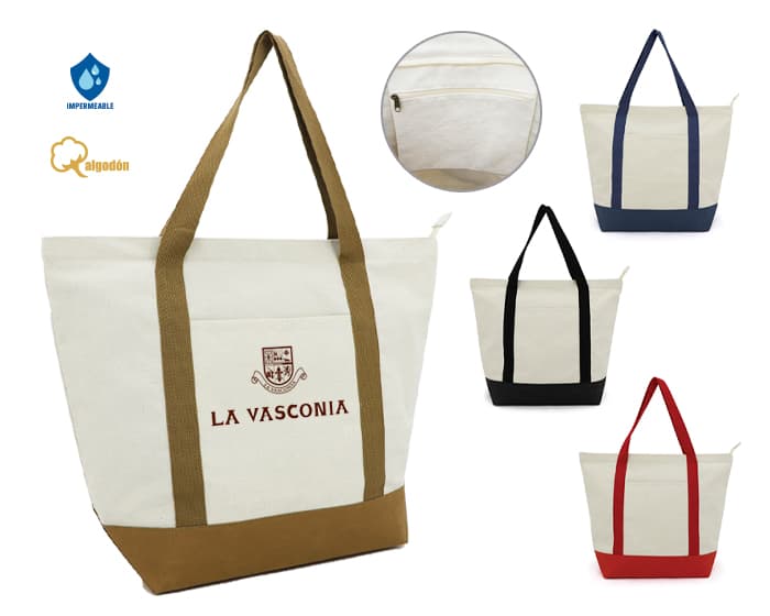 BOLSA DE POLI ALGODÓN TULUM A3115 AZUL MARINO
