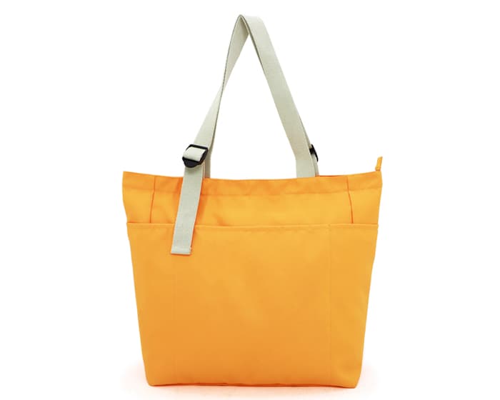 BOLSA DE POLIÉSTER CON ASAS DE ALGODÓN OLIVO A3116 NARANJA 2