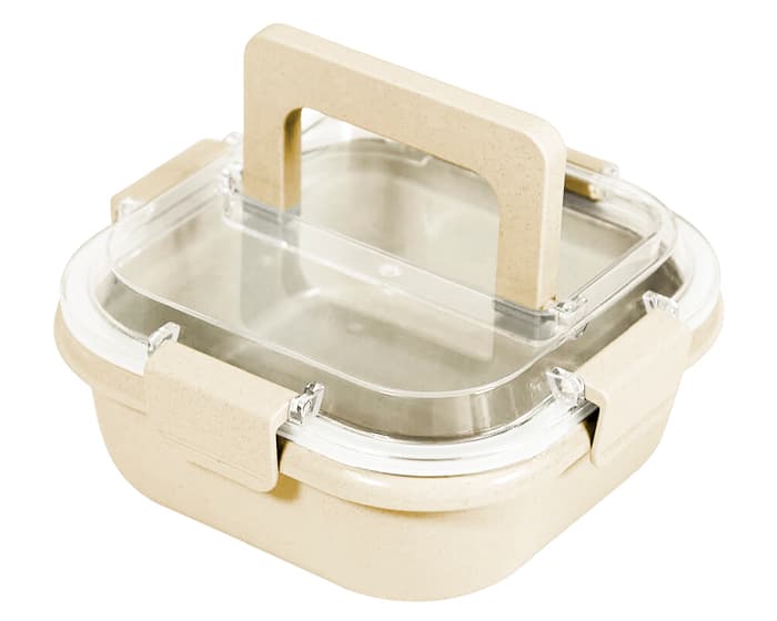 BOX LUNCH HERMÉTICO DE FIBRA DE TRIGO TATIANA A3149 BEIGE 2