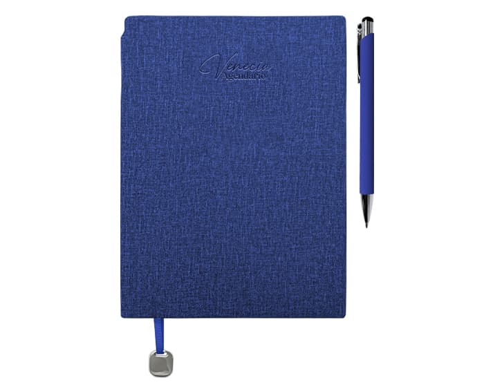 AGENDARIO CON BOLÍGRAFO VENECIA A3167 AZUL 2