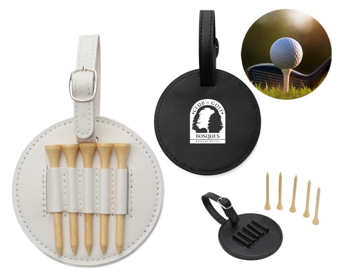 ESTUCHE CON SOPORTES TEES DE GOLF A3177 BLANCO