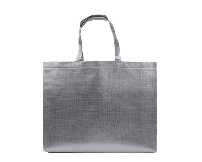 BOLSA DE NONWOVEN METALIZADO GLEAM L A3187 PLATA 2