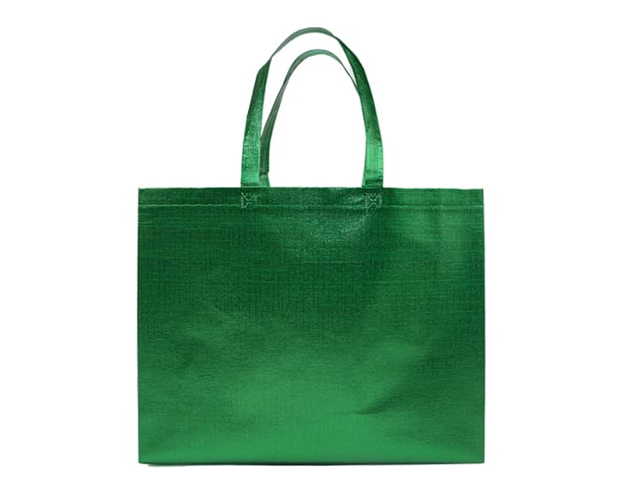 BOLSA DE NONWOVEN METALIZADO GLEAM L A3187 VERDE 2