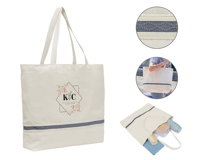 BOLSA DE POLIALGODÓN CON ASAS DOBLES MARY A3250 BLANCO