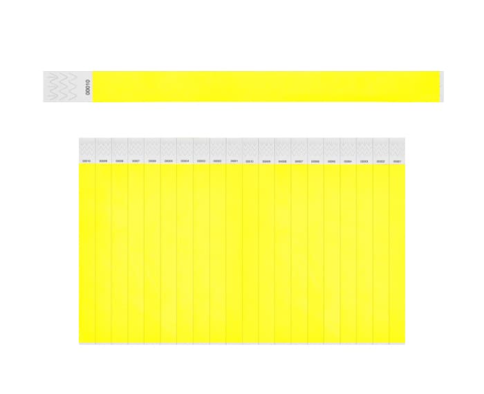 BRAZALETE TYVEK BI5709 (PLANILLA 20PZAS) AMARILLO 2