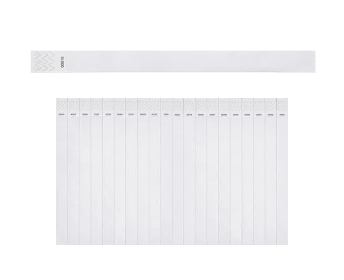 BRAZALETE TYVEK BI5709 (PLANILLA 20PZAS)BLANCO 2