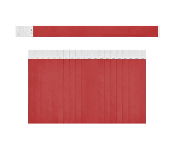 BRAZALETE TYVEK BI5709 (PLANILLA 20PZAS)ROJO 2